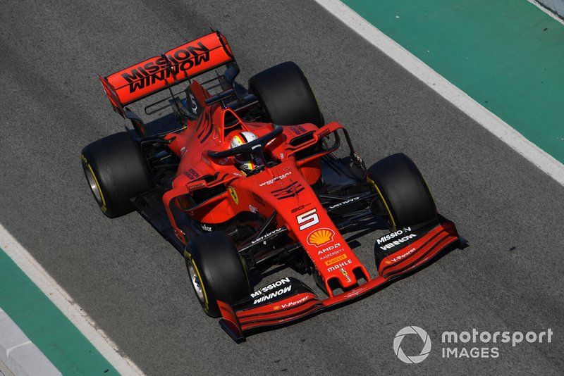Sebastian Vettel, com a Ferrari SF90, ficou com a quarta posição