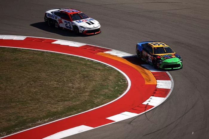 Riley Herbst, 23XI Racing Toyota, Bubba Wallace, 23XI Racing Toyota