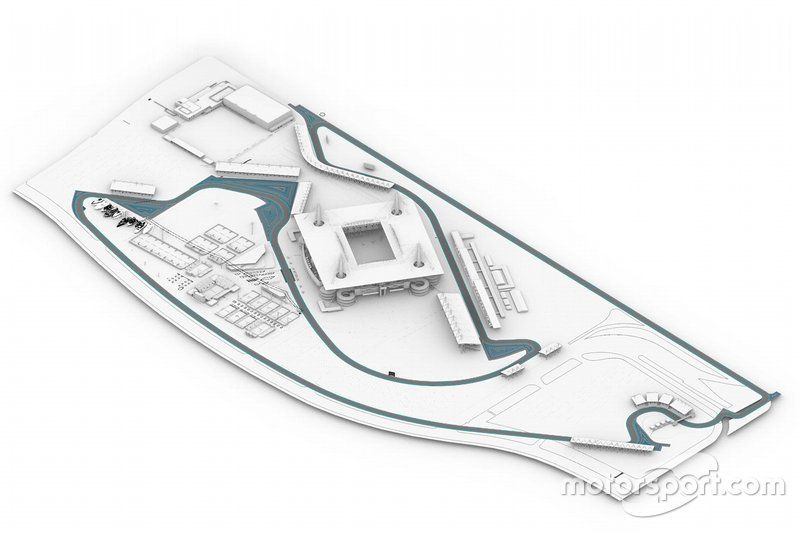 Boceto del circuito de Miami alrededor del Hard Rock Stadium