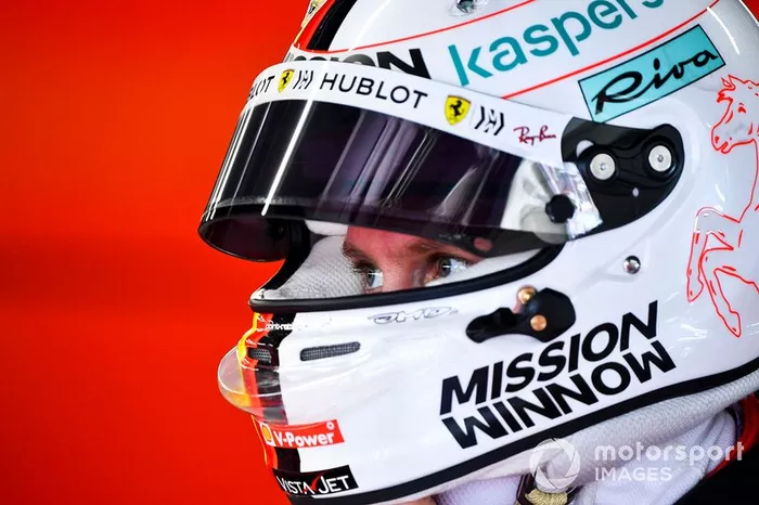 Sebastian Vettel, Ferrari in the garage