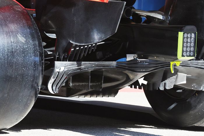 Detalle del difusor del Red Bull Racing RB16B 