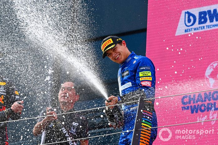 Podio: tercer lugar Lando Norris, McLaren