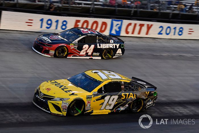 Daniel Suarez, Joe Gibbs Racing, Toyota Camry STANLEY and William Byron, Hendrick Motorsports, Chevrolet Camaro Liberty University