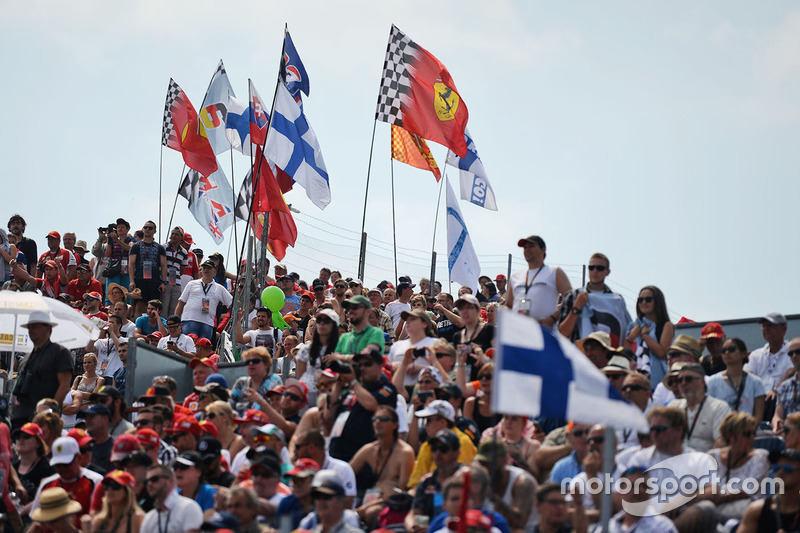 Finnish fans and flags