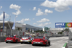 Yvan Muller, Citroën World Touring Car Team, Citroën C-Elysée WTCC; Mehdi Bennani, Sébastien Loeb Racing, Citroën C-Elysée WTCC; José María López, Citroën World Touring Car Team, Citroën C-Elysée WTCC