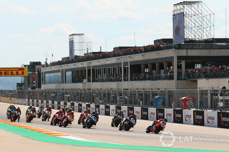 Marco Melandri, Aruba.it Racing-Ducati SBK Team lidera en la salida