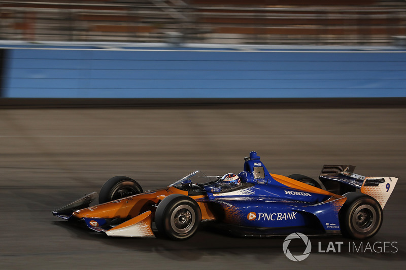 Scott Dixon, Chip Ganassi Racing Honda, yeni aeroscreen'i test ediyor