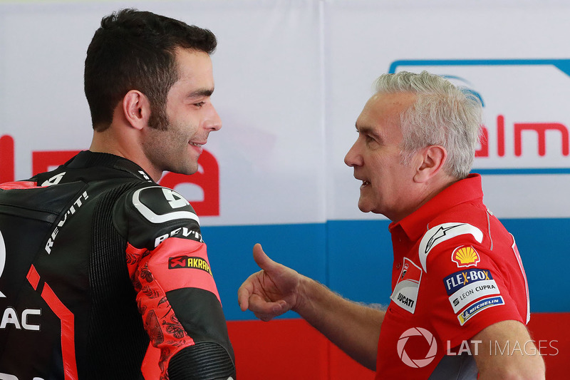 Danilo Petrucci, Pramac Racing dan Davide Tardozzi, Team Manager Ducati