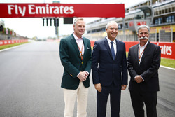 Sean Bratches, Managing Director of Commercial Operations, Formula One Group, Thierry Antinori, Executive Vice President and Chief Commercial Officer, Emirates Airlines, and Chase Carey, Chairman, Formula One
