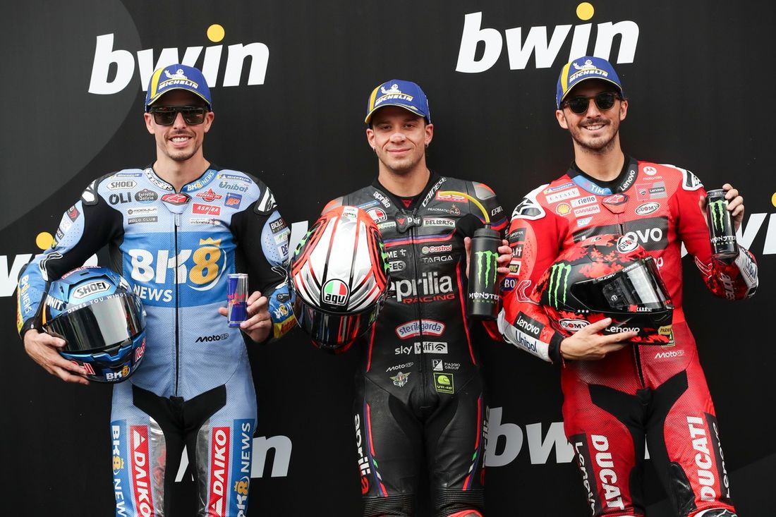 Francesco Bagnaia, Ducati Team, Marco Bezzecchi, Aprilia Racing, Alex Marquez, Gresini Racing