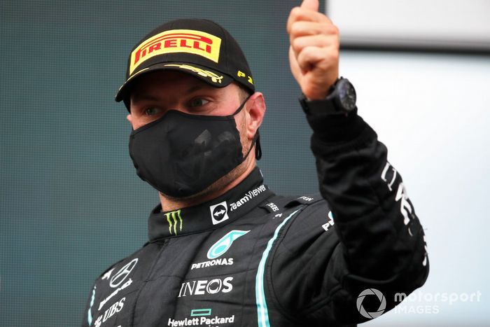 Podio: tercer lugar Valtteri Bottas, Mercedes