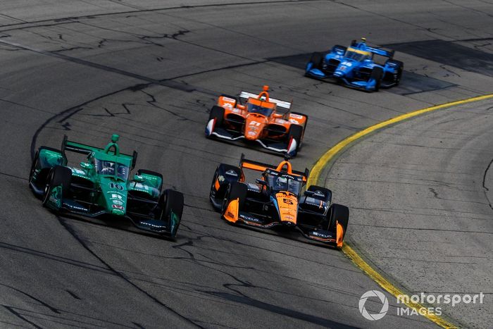  Alex Palou, Chip Ganassi Racing Honda,  Patricio O'Ward, Arrow McLaren SP Chevrolet