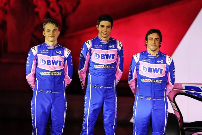 Fernando Alonso, Esteban Ocon, Oscar Piastri, Alpine

