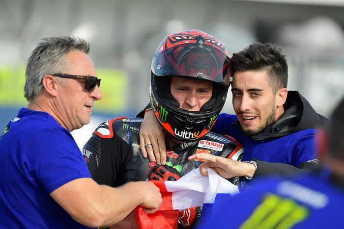 Fabio Quartararo, Yamaha Factory Racing, fête son titre de champion du monde