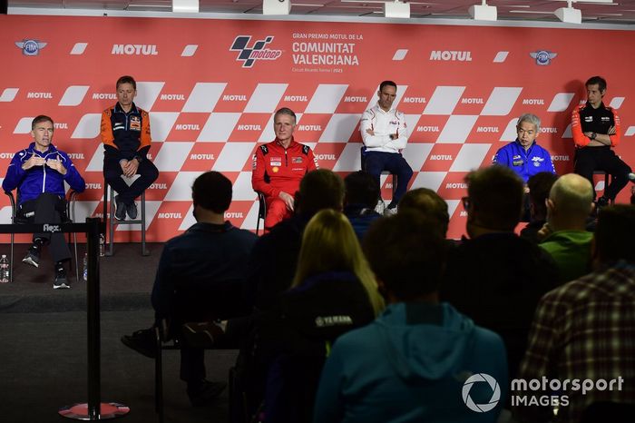 Lin Jarvis, Yamaha Factory Racing, Mike Leitner, Red Bull KTM Factory Racing , Paolo Ciabatti, Ducati Corse, Alberto Puig, Repsol Honda Team, Shinichi Sahara, Team Suzuki MotoGP , Massimo Rivola, Aprilia Racing Team Gresini 