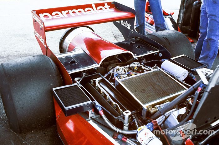La parte trasera del Brabham BT46B Alfa Romeo de Niki Lauda. 