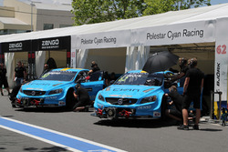 Robert Dahlgren, Polestar Cyan Racing, Volvo S60 Polestar TC1; Thed Björk, Polestar Cyan Racing, Vol