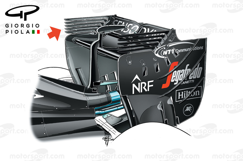 McLaren MP4/31 rear wing, Malaysian GP