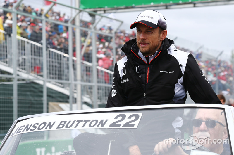 Jenson Button, McLaren on the drivers parade