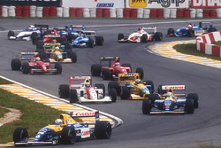 Старт: Рікардо Патрезе, Williams Renault, Найджел Менселл, Williams Renault, Айртон Сенна, McLaren H