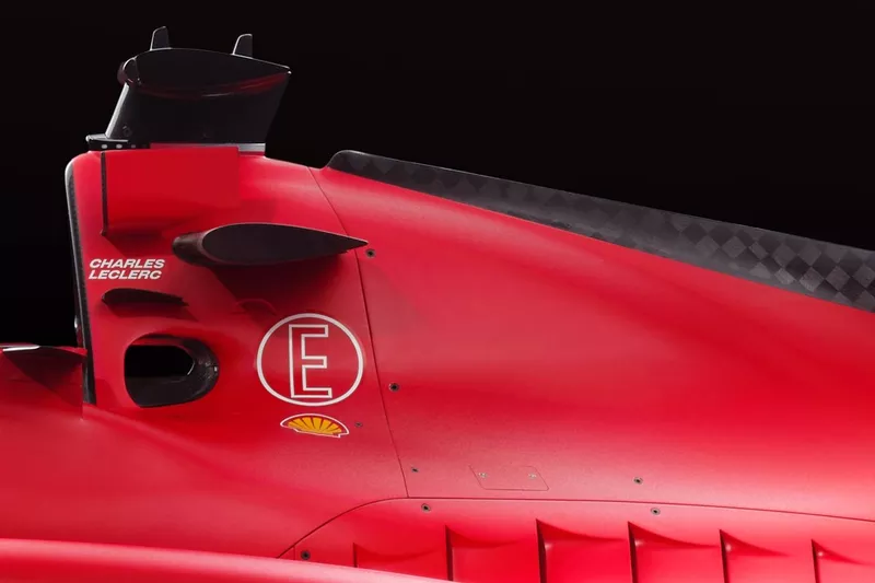 Ferrari SF-23. detail engine cover
