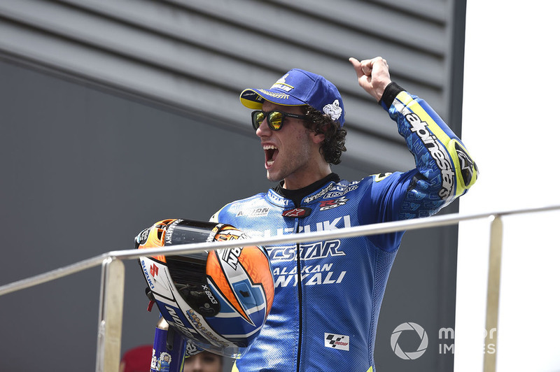 Podio: segundo clasificado Alex Rins, Team Suzuki MotoGP