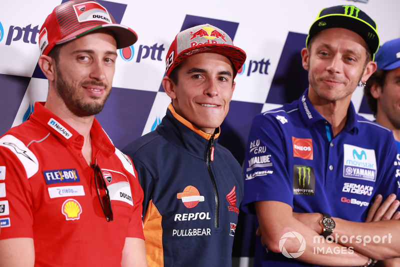 Dovizioso. Marc Marquez, Repsol Honda Team, Valentino Rossi, Yamaha Factory Racing