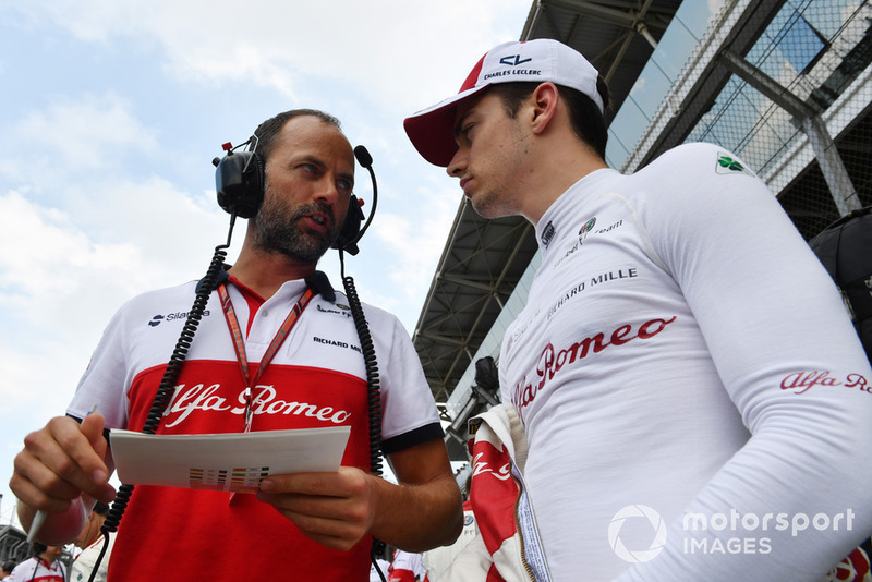Charles Leclerc, Alfa Romeo Sauber F1 Team on the grid