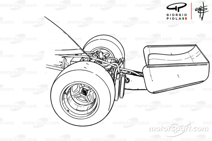McLaren M23 experimental rear wing