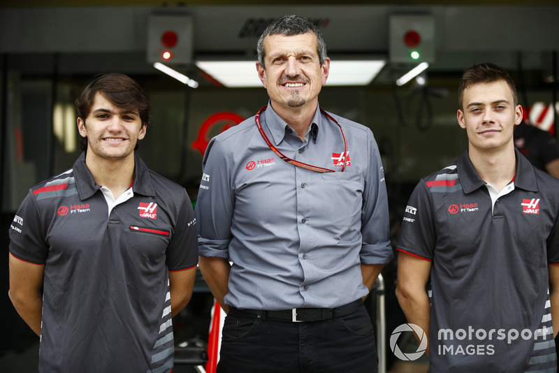 Керівник Haas F1 Гюнтер Штайнер, П'єтро Фіттіпальді, Луі Делетраз