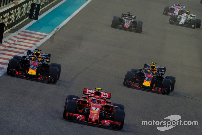 Даніель Ріккардо, Red Bull Racing RB14, Кімі Райкконен, Ferrari SF71H, Макс Ферстаппен, Red Bull Racing RB14