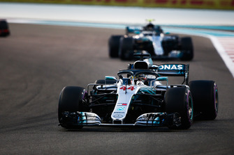 Lewis Hamilton, Mercedes AMG F1 W09 EQ Power+ leads Valtteri Bottas, Mercedes AMG F1 W09 EQ Power+