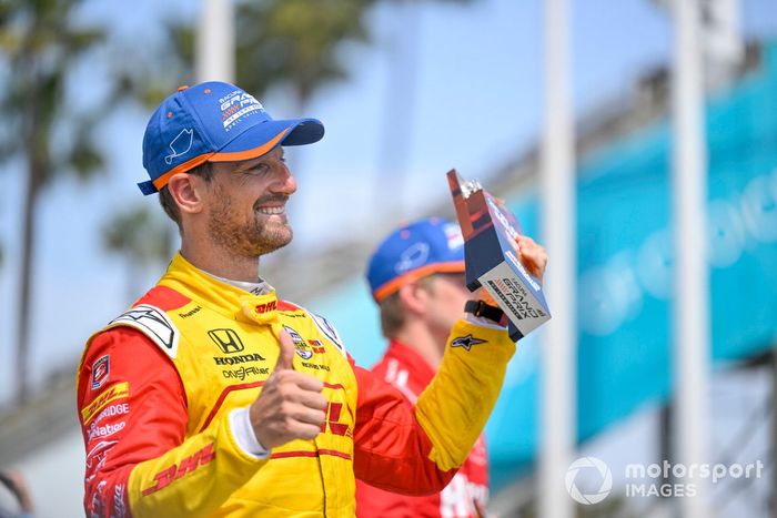 Segundo lugar Romain Grosjean, Andretti Autosport Honda