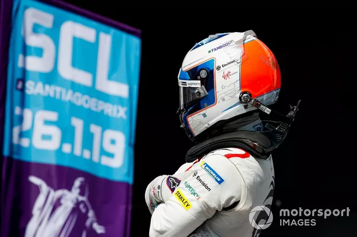 Ganador, Sam Bird, Envision Virgin Racing en parc ferme