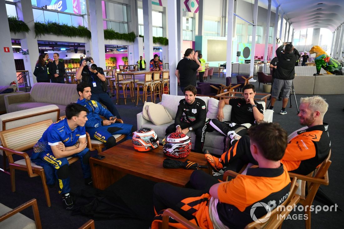 Zane Maloney , Lola Yamaha ABT Formula E Team, Lucas di Grassi , Lola Yamaha ABT Formula E Team, Antonio Felix da Costa , TAG Heuer Porsche Formula E Team, Mitch Evans , Jaguar TCS Racing, Sam Bird 