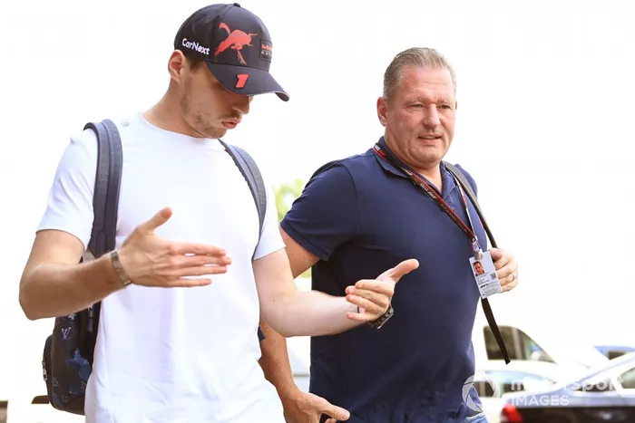 Max Verstappen, Red Bull Racing, con su padre Jos Verstappen
