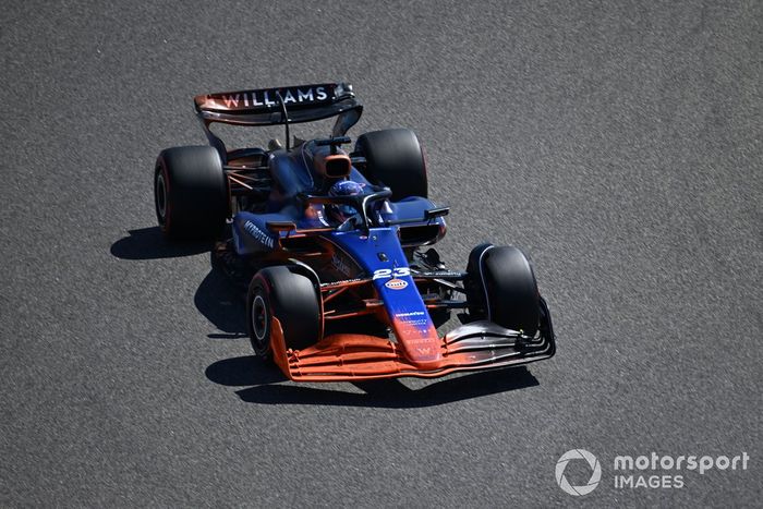 Flow-vis en el coche de Alex Albon, Williams FW46 