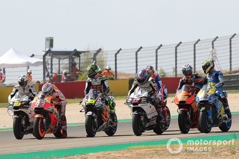 Марк Маркес, Repsol Honda Team, Кел Кратчлоу, Team LCR Honda, практикують старт
