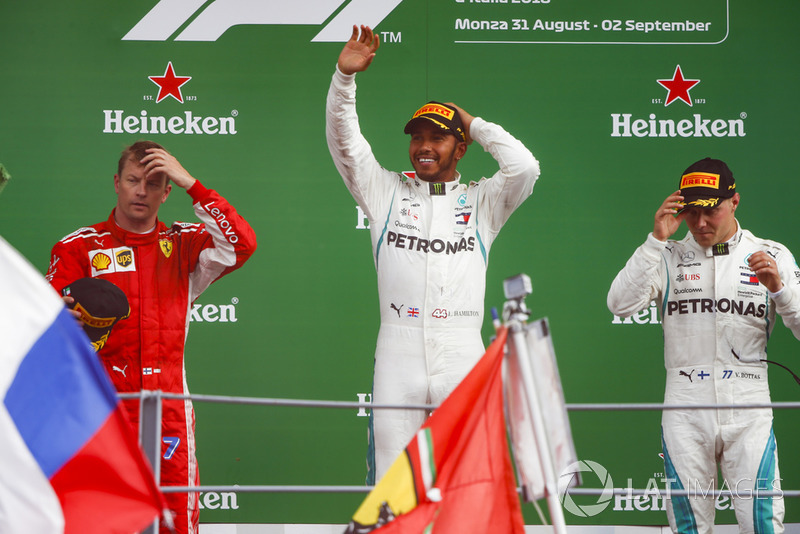 GP de Italia: 1º Hamilton, 2º Raikkonen, 3º Bottas