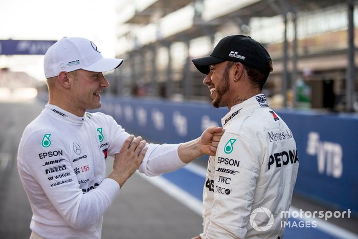 Lewis Hamilton, Mercedes AMG F1 y Valtteri Bottas, Mercedes AMG F1