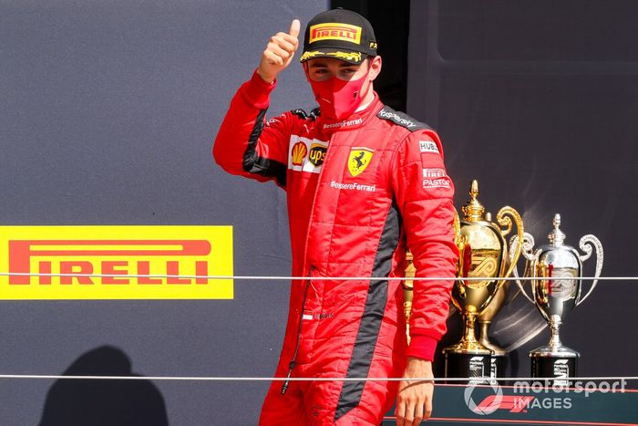 Podio: tercer lugar Charles Leclerc, Ferrari