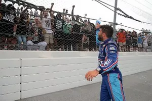 Fans cheer for Darrell Wallace Jr., Richard Petty Motorsports, Chevrolet Camaro