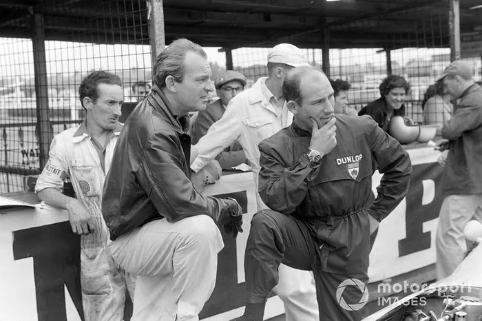 Harry Schell con Stirling Moss, al GP della Gran Bretagna del 1959