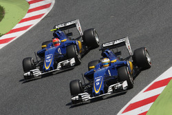 Marcus Ericsson, Sauber C35; Felipe Nasr, Sauber C35