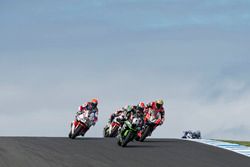 Jonathan Rea, Kawasaki Racing Team, Chaz Davies, Aruba.it Racing - Ducati Team y Michael van der Mar
