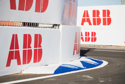 ABB logos on the track