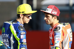 Valentino Rossi, Yamaha Factory Racing; Andrea Iannone, Ducati Team