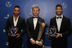 Lewis Hamilton, le champion du monde Nico Rosberg, Daniel Ricciardo