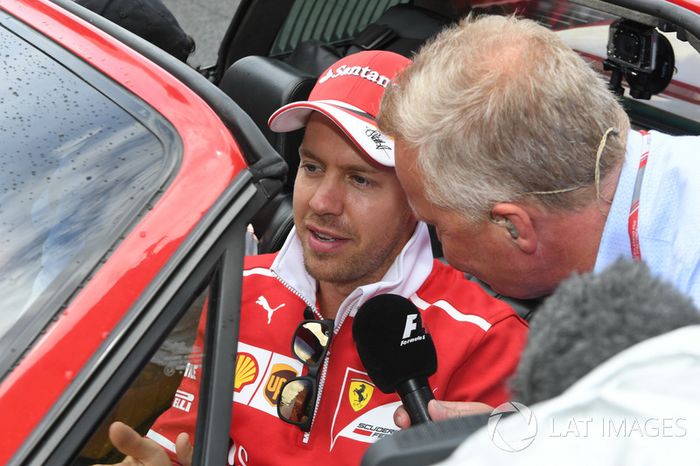 Sebastian Vettel, Ferrari habla con Johnny Herbert, Sky TV