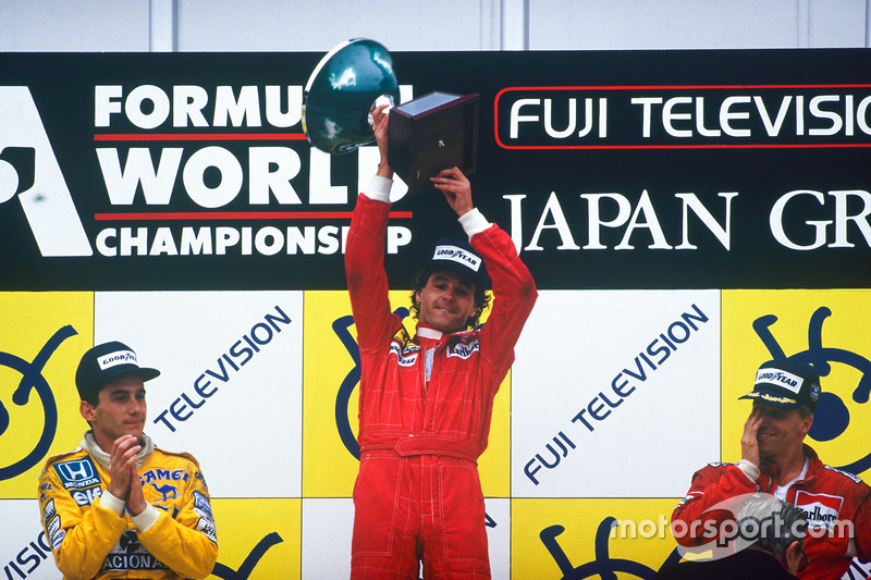 Podium: 1. Gerhard Berger, 2. Ayrton Senna, 3. Stefan Johansson